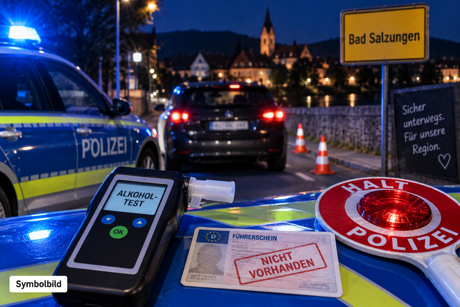 Beitragsbild: Verkehrskontrolle in Bad Salzungen: Alkohol und keine gültige Fahrerlaubnis