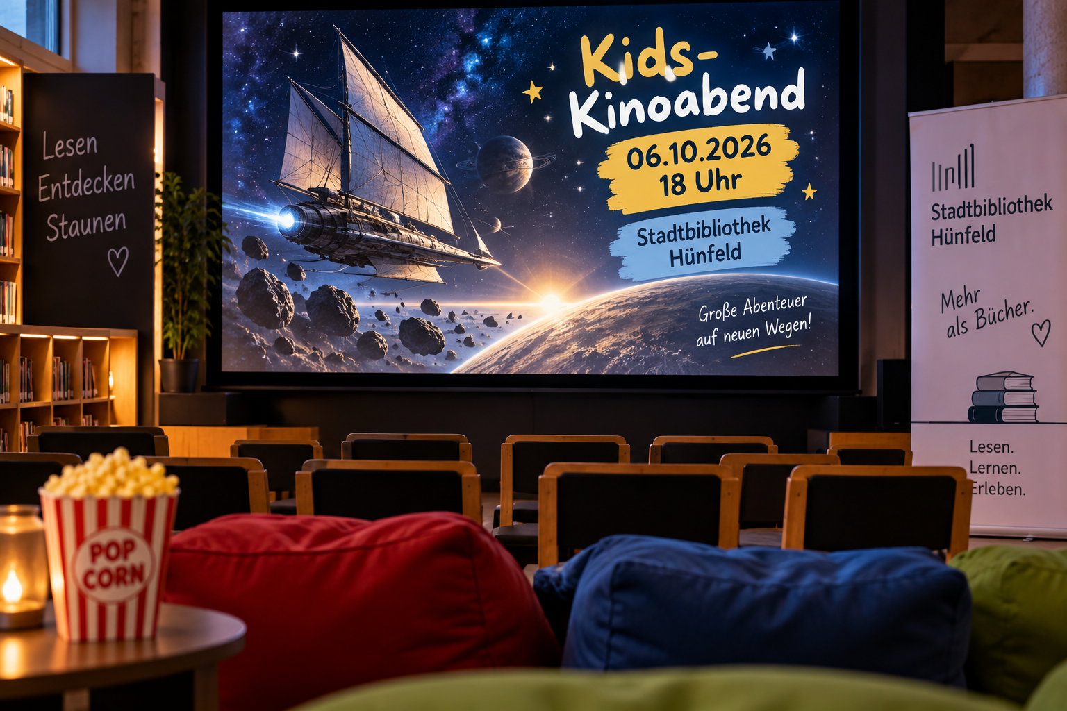 Beitragsbild: Herbstferien in Hünfeld: Kinder-Kinoabend führt ins Weltall